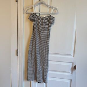 Striped midi dress